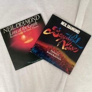 Neil Diamond Live at the Greek (double album) and Beautiful Noise Vinyl LPs